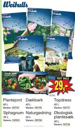 Harald Nyborg Plantejord, Dækbark, Topdress, Sphagnum, Naturgødning eller Økologisk plantesæk tilbud