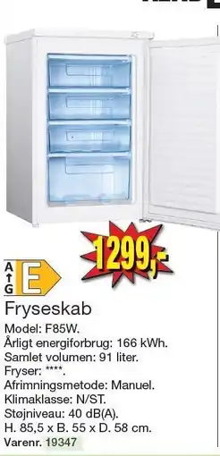 Harald Nyborg Fryseskab tilbud