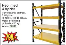 Harald Nyborg Reol med 4 hylder tilbud
