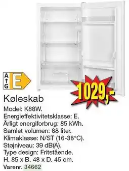 Harald Nyborg Køleskab tilbud
