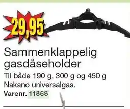 Harald Nyborg Sammenklappelig gasdåseholder tilbud