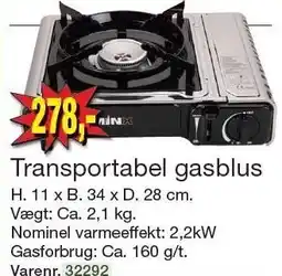 Harald Nyborg Transportabelt gasblus tilbud