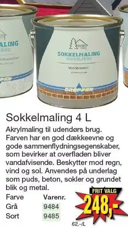 Harald Nyborg Sokkelmaling 4 L tilbud