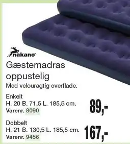 Harald Nyborg Nakano Gæstemadras oppustelig tilbud