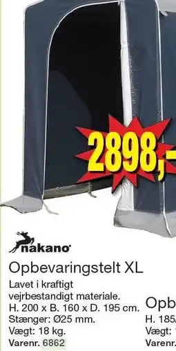 Harald Nyborg Nakano Opbevaringstelt XL tilbud
