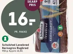 SPAR Schulstad Levebrød Kernegrov Rugbrød tilbud