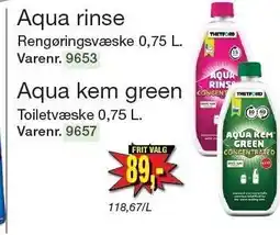 Harald Nyborg Aqua rinse eller Aqua kem green tilbud