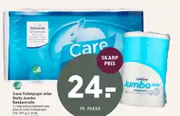 SPAR Care Toiletpapir eller Daily Jumbo Køkkenrulle tilbud
