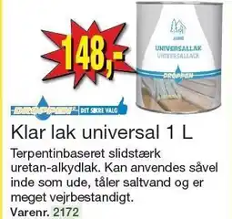 Harald Nyborg Klar lak universal 1 L tilbud