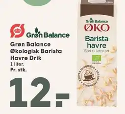 SPAR Grøn Balance Økologisk Barista Havre Drik tilbud