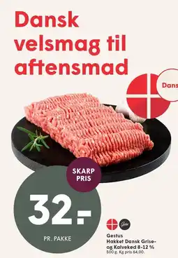SPAR Gestus Hakket Dansk Grise- og Kalvekød 8-12% tilbud