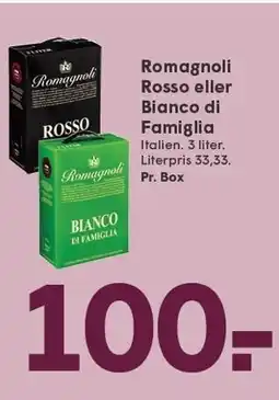 SPAR Romagnoli Rosso eller Bianco di Famiglia tilbud