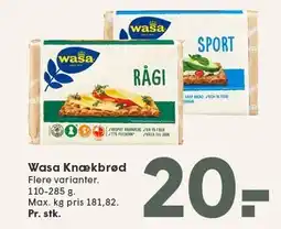 SPAR Wasa Knækbrød tilbud