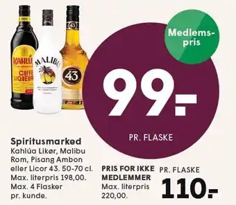 SPAR Spiritusmarked tilbud