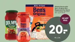 SPAR Dolmio Sauce eller Ben's ORiginal Ris i Kogepose eller Sauce tilbud