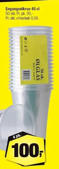 Calle Engangsølkrus 40 cl - 4 pk tilbud