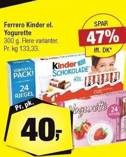 Calle Ferrero Kinder el. Yogurette tilbud