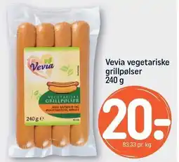 REMA 1000 Vevia vegeratiske grillpølser tilbud