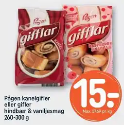 REMA 1000 Pågen kanelgifler eller gifler hindbær & vaniljesmag tilbud