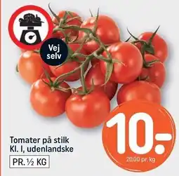 REMA 1000 Tomater på stilk Pr. 1/2 kg tilbud