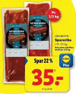 Lidl GRILLMESTER Spareribs tilbud