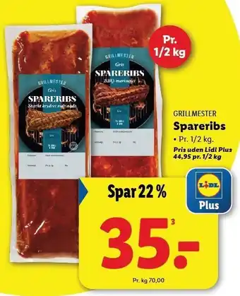 Lidl GRILLMESTER Spareribs tilbud