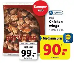 Lidl ROSE Chicken wings tilbud