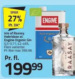 Fleggaard Isle of Raasay Hebridean el. Engine Organic Gin tilbud
