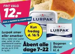 Bilka Lurpak smør eller smørbar 200 gram tilbud