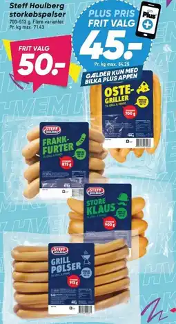 Bilka Steff Houlberg storkøbspølser 700-913 g tilbud