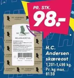 Bilka H.C. Andersen skæreost 1,201-1,496 kg tilbud
