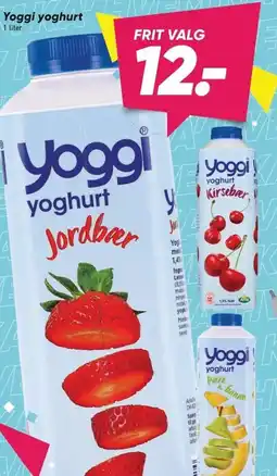 Bilka Yoggi yoghurt 1 liter tilbud