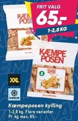 Bilka Kæmpeposen kylling 1-2,8 kg tilbud