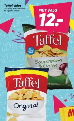 Bilka Taffel chips 100-175 g tilbud