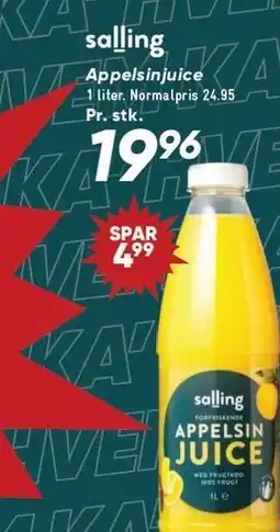 Bilka salling Appelsinjuice 1 liter tilbud