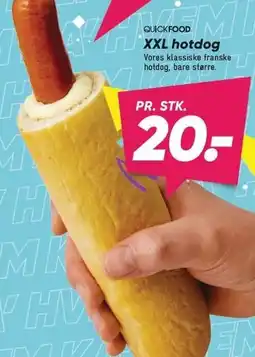 Bilka QUICKFOOD XXL hotdog tilbud