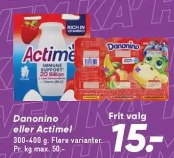 Bilka Danonino eller Actimel tilbud