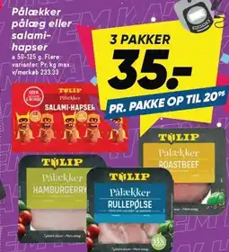 Bilka TULIP Pålækker pålæg eller salami-hapser tilbud