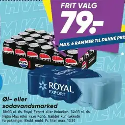 Bilka Øl- eller sodavandsmarked tilbud