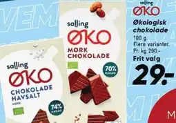 Bilka SALLING ØKO Økologisk chokolade tilbud