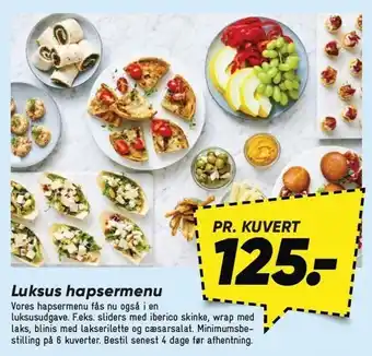 Bilka Luksus hapsermenu tilbud