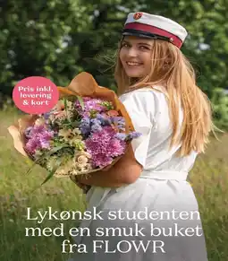 Bilka Lykønsk studenten med en smuk buket fra FLOWR tilbud