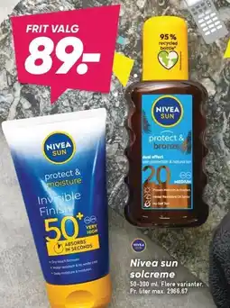 Bilka Nivea sun solcreme tilbud
