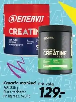Bilka Kreatin marked tilbud