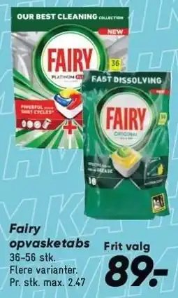 Bilka Fairy opvasketabs tilbud