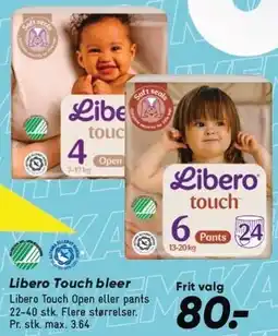 Bilka Libero Touch bleer tilbud