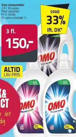 Fleggaard Omo Vaskemiddel - 3 fl tilbud