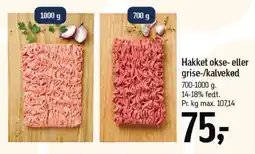 Føtex HAKKET okse- eller grise-/kalvekød tilbud
