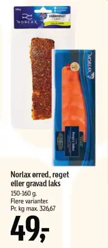 Føtex NORLAX ørred, røget eller gravad laks tilbud