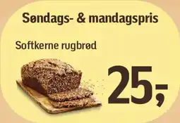 Føtex Søndags- & mandagspris Softkerne rugbrød tilbud